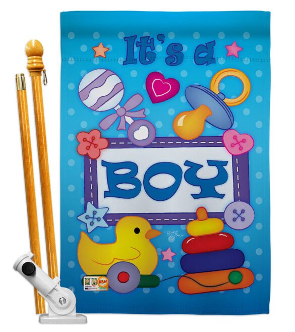 Baby Boy - Family Special Occasion Vertical Impressions Decorative Flags HG115069 Imported - Image 6
