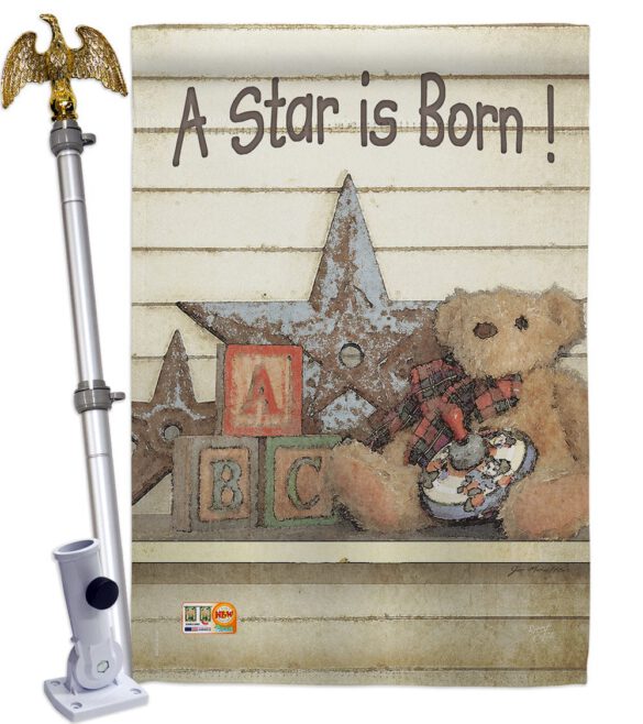A Star is Born! - Family Special Occasion Vertical Impressions Decorative Flags HG115076 Made In USA - Image 14