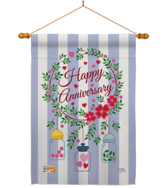 Happy Anniversary - Family Special Occasion Vertical Impressions Decorative Flags HG115103 Made In USA - Image 14