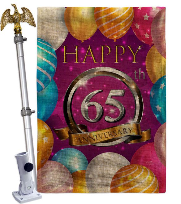 Happy 65th Anniversary - Family Special Occasion Vertical Impressions Decorative Flags HG115196 Made In USA - Image 19