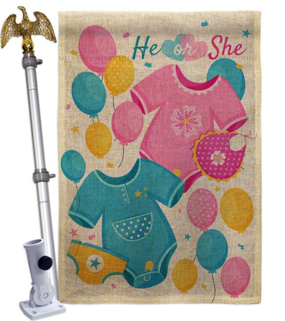 He Or She - Family Special Occasion Vertical Impressions Decorative Flags HG115262 Made In USA - Image 23