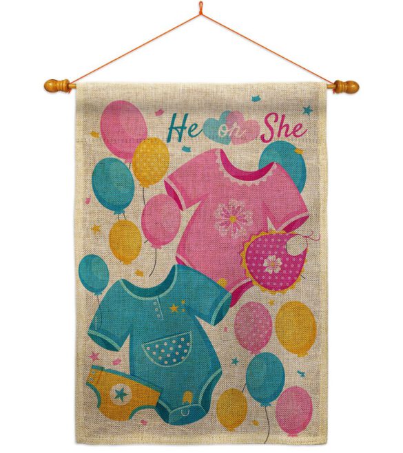 He Or She - Family Special Occasion Vertical Impressions Decorative Flags HG115262 Made In USA - Image 24