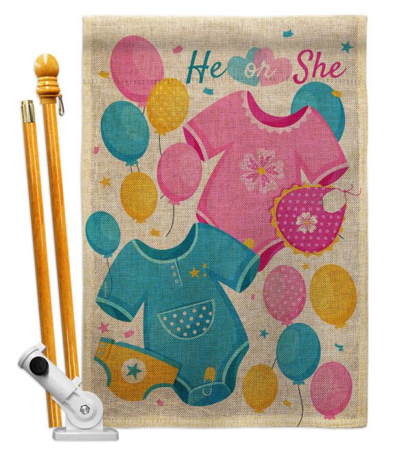 He Or She - Family Special Occasion Vertical Impressions Decorative Flags HG115262 Made In USA - Image 17