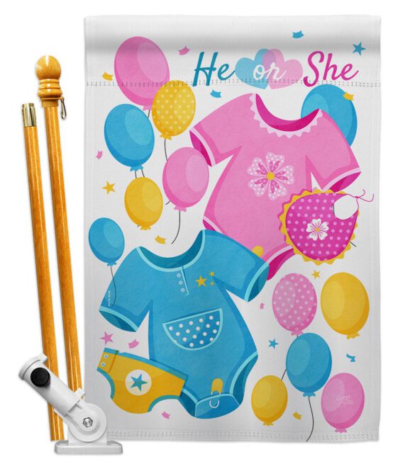 He Or She - Family Special Occasion Vertical Impressions Decorative Flags HG115262 Made In USA - Image 5