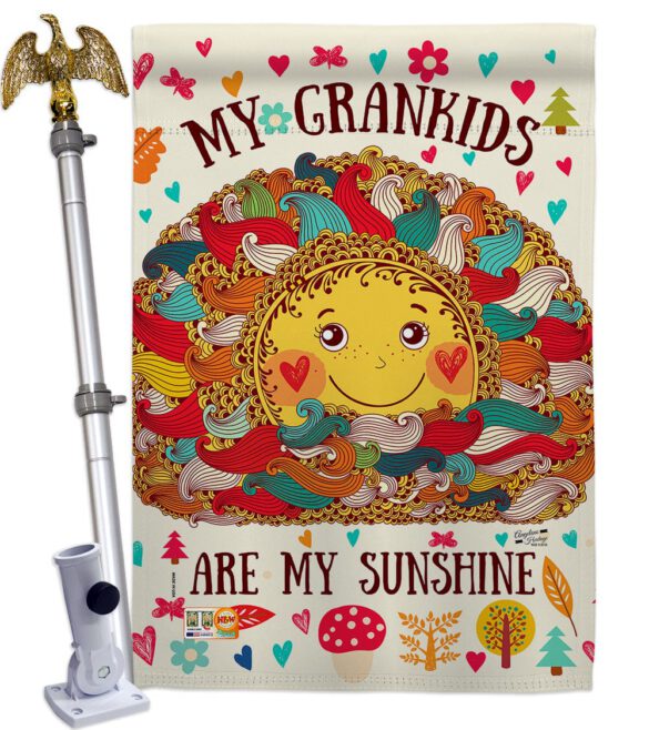 Grandkids Are My Sunshine - Family Special Occasion Vertical Impressions Decorative Flags HG137148 Made In USA - Image 13
