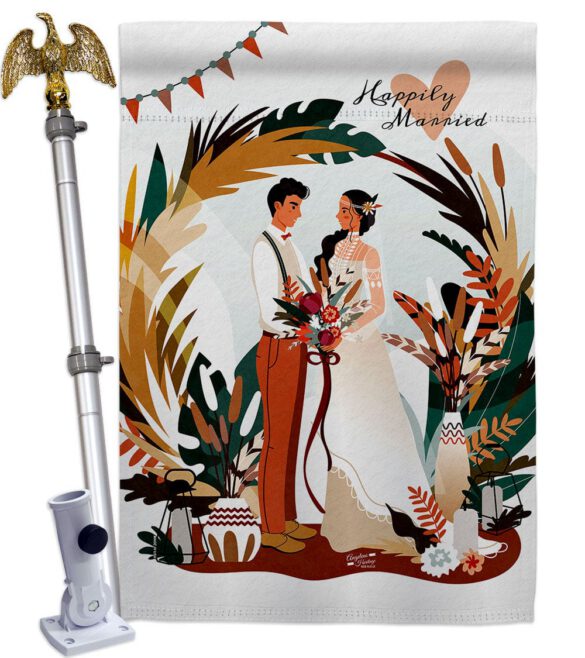 Happily Married - Family Special Occasion Vertical Impressions Decorative Flags HG137456 Made In USA - Image 9