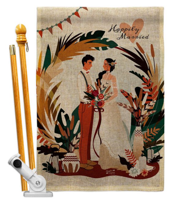 Happily Married - Family Special Occasion Vertical Impressions Decorative Flags HG137456 Made In USA - Image 15
