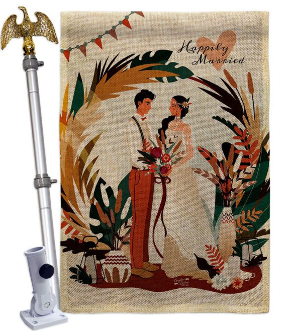 Happily Married - Family Special Occasion Vertical Impressions Decorative Flags HG137456 Made In USA - Image 19