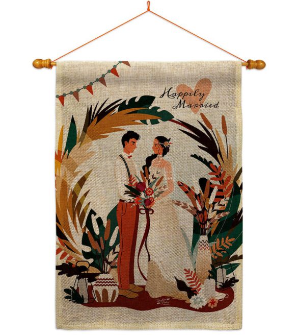 Happily Married - Family Special Occasion Vertical Impressions Decorative Flags HG137456 Made In USA - Image 20