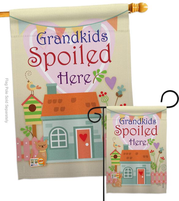 Grandkids Spoiled Here - Family Special Occasion Vertical Impressions Decorative Flags HG115003 Made In USA - Image 3