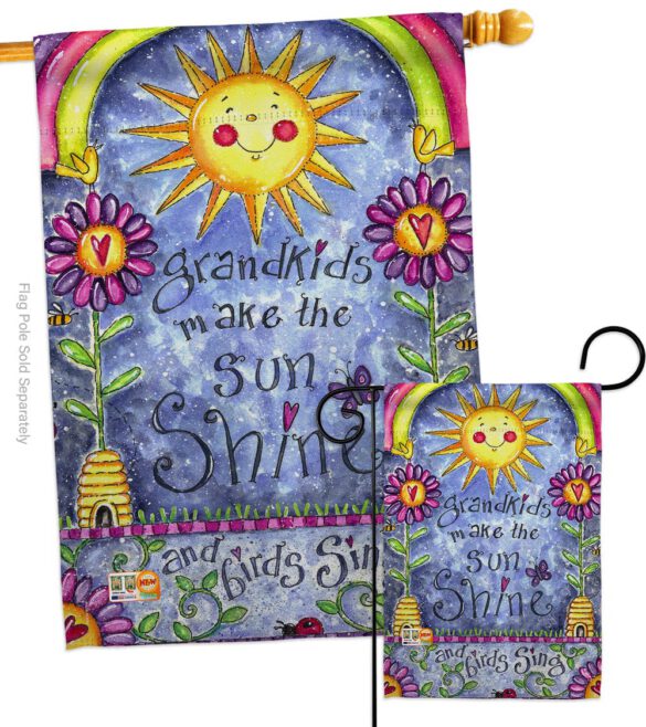 Grandkids - Family Special Occasion Vertical Impressions Decorative Flags HG115108 Made In USA - Image 3