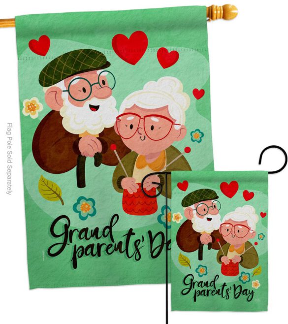 Grandparent's Day - Family Special Occasion Vertical Impressions Decorative Flags HG115226 Made In USA - Image 3