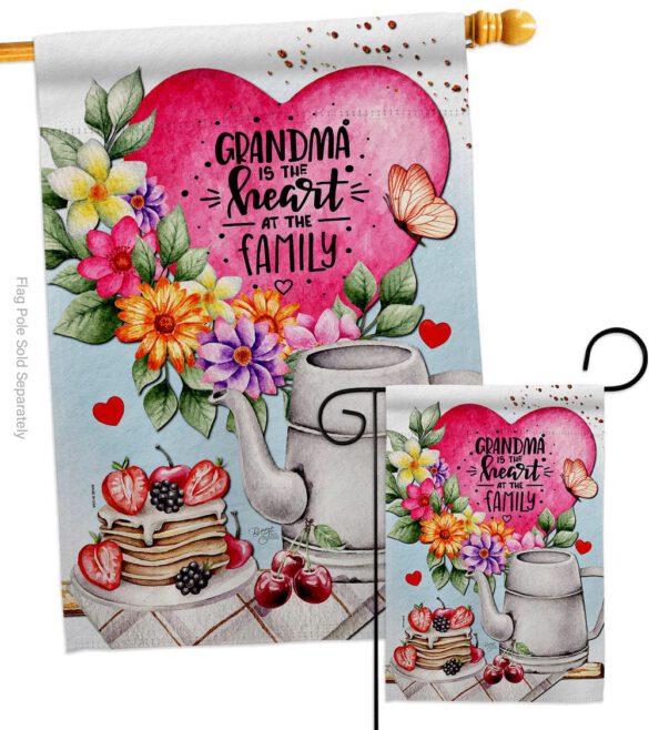 Granda Heart - Family Special Occasion Vertical Impressions Decorative Flags HG115231 Made In USA - Image 3