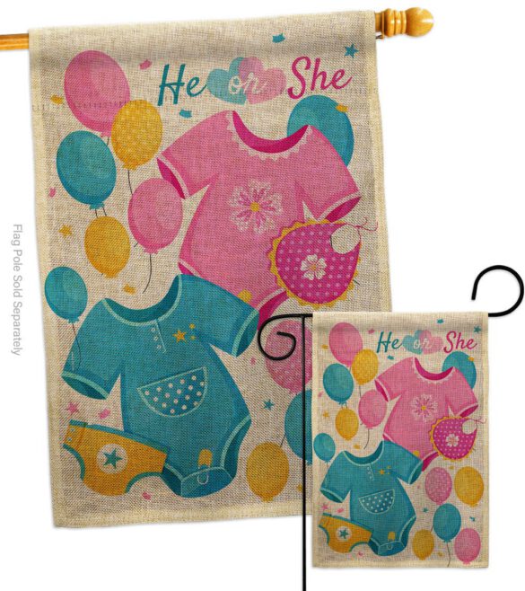 He Or She - Family Special Occasion Vertical Impressions Decorative Flags HG115262 Made In USA - Image 15