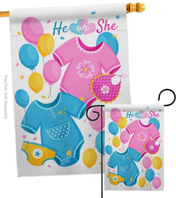 He Or She - Family Special Occasion Vertical Impressions Decorative Flags HG115262 Made In USA - Image 3