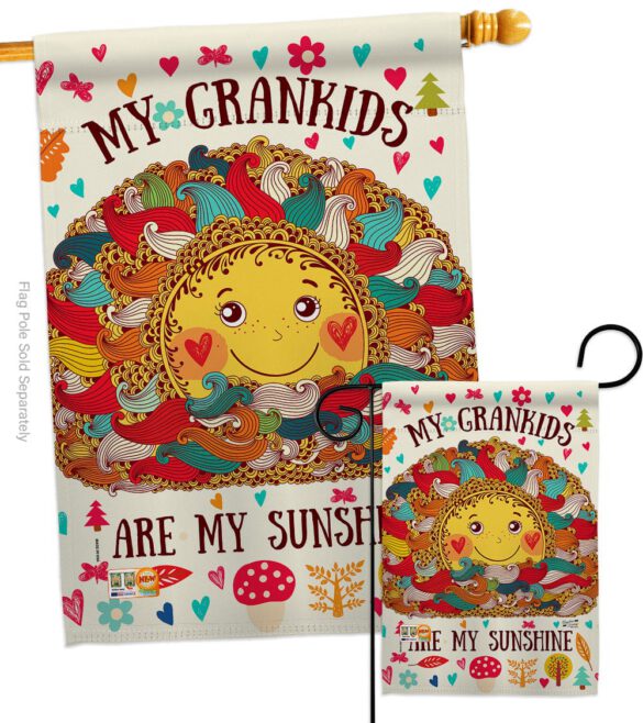 Grandkids Are My Sunshine - Family Special Occasion Vertical Impressions Decorative Flags HG137148 Made In USA - Image 3