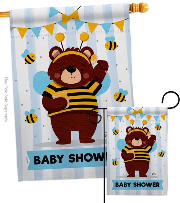 Baby Bear Shower - Family Special Occasion Vertical Impressions Decorative Flags HG137413 Made In USA - Image 4