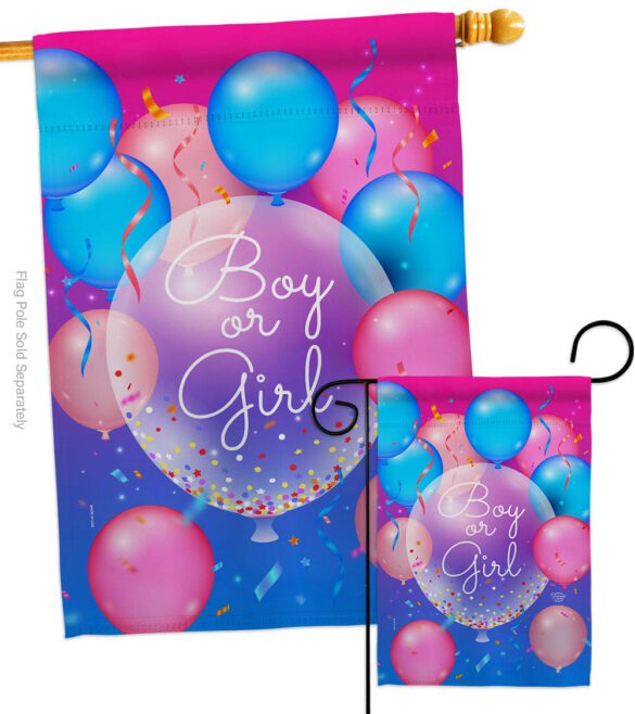 Boy Or Girl - Family Special Occasion Vertical Impressions Decorative Flags HG192675 Made In USA - Image 3