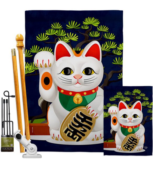 Fortune Cat - Fantasy Interests Vertical Impressions Decorative Flags HG192584 Made In USA - Image 6