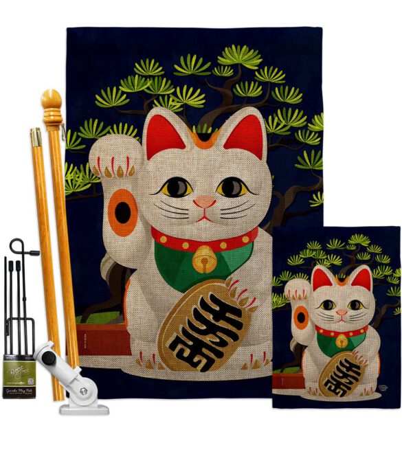 Fortune Cat - Fantasy Interests Vertical Impressions Decorative Flags HG192584 Made In USA - Image 16