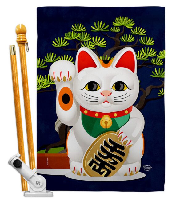 Fortune Cat - Fantasy Interests Vertical Impressions Decorative Flags HG192584 Made In USA - Image 5