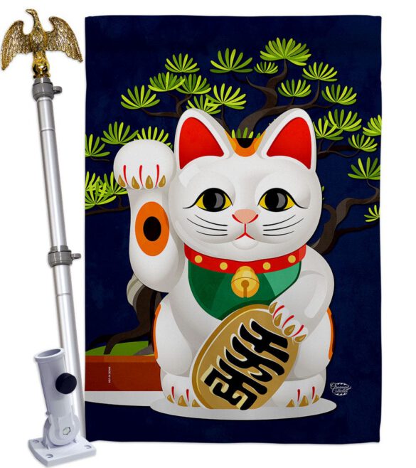 Fortune Cat - Fantasy Interests Vertical Impressions Decorative Flags HG192584 Made In USA - Image 9