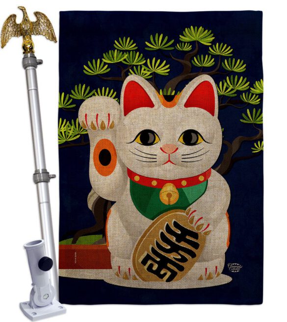 Fortune Cat - Fantasy Interests Vertical Impressions Decorative Flags HG192584 Made In USA - Image 19
