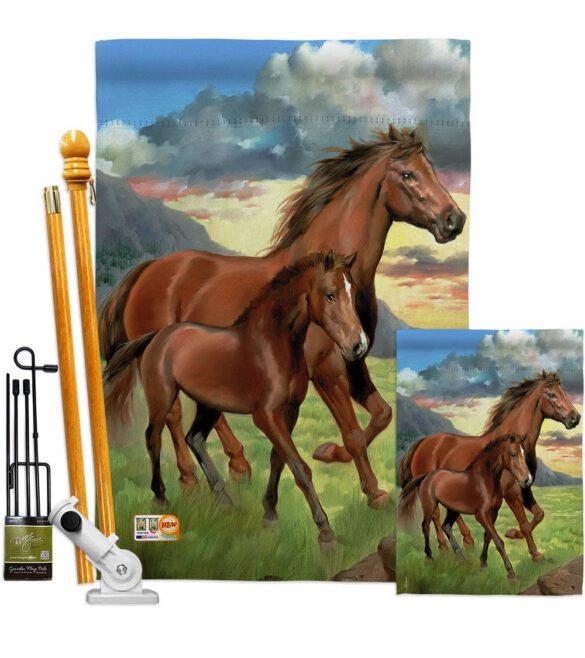 Americana Horse - Farm Animals Nature Vertical Impressions Decorative Flags HG110066 Made In USA - Image 7
