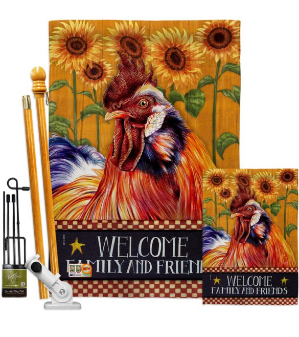 Country Rooster - Farm Animals Nature Vertical Impressions Decorative Flags HG110129 Made In USA - Image 6