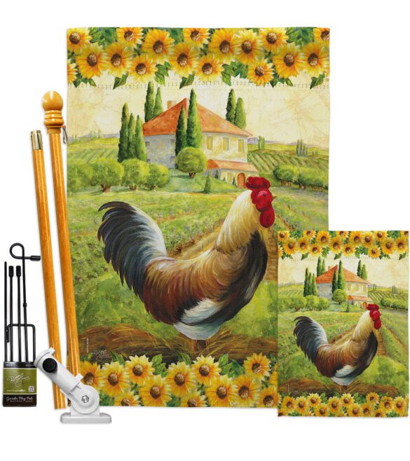 Country Rooster - Farm Animals Nature Vertical Impressions Decorative Flags HG110139 Made In USA - Image 6