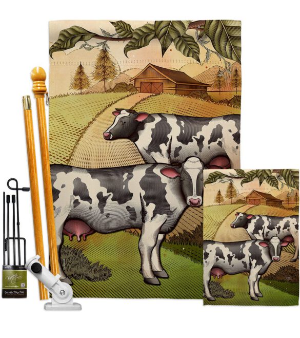 Cattles - Farm Animals Nature Vertical Impressions Decorative Flags HG110273 Made In USA - Image 6