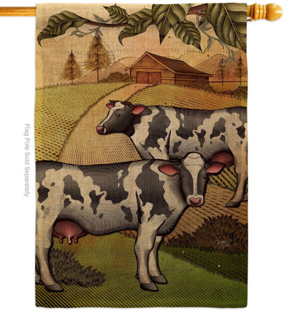 Cattles - Farm Animals Nature Vertical Impressions Decorative Flags HG110273 Made In USA - Image 12