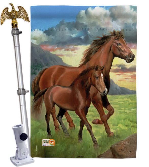 Americana Horse - Farm Animals Nature Vertical Impressions Decorative Flags HG110066 Made In USA - Image 14