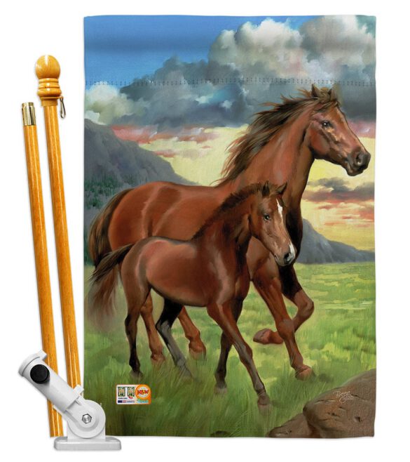 Americana Horse - Farm Animals Nature Vertical Impressions Decorative Flags HG110066 Made In USA - Image 6