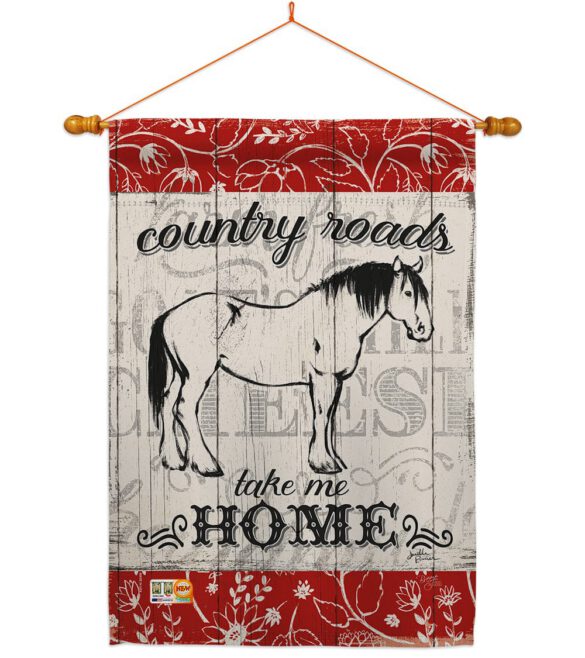 Country Roads Hores - Farm Animals Nature Vertical Impressions Decorative Flags HG110120 Made In USA - Image 14
