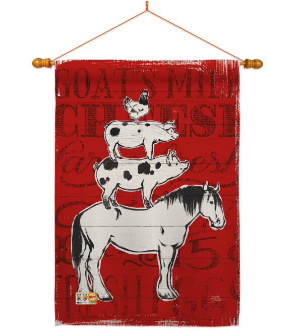 Farm Life - Farm Animals Nature Vertical Impressions Decorative Flags HG110122 Made In USA - Image 14