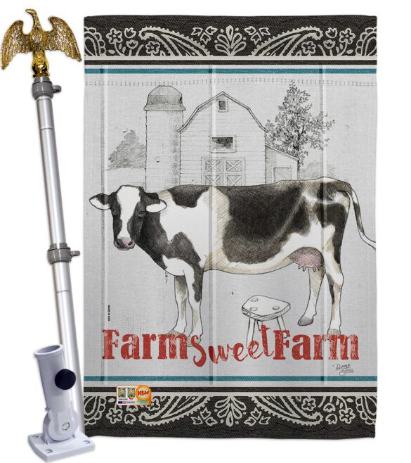Farm Sweet Farm - Farm Animals Nature Vertical Impressions Decorative Flags HG110128 Made In USA - Image 13