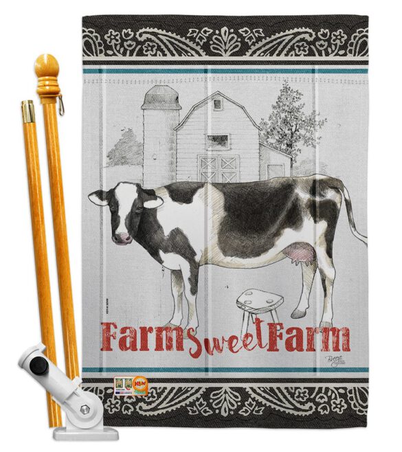 Farm Sweet Farm - Farm Animals Nature Vertical Impressions Decorative Flags HG110128 Made In USA - Image 5