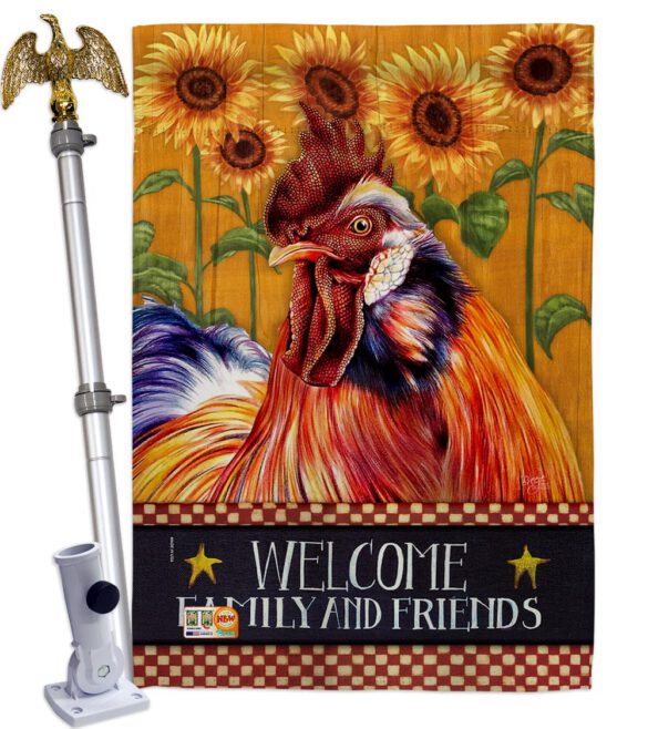 Country Rooster - Farm Animals Nature Vertical Impressions Decorative Flags HG110129 Made In USA - Image 13