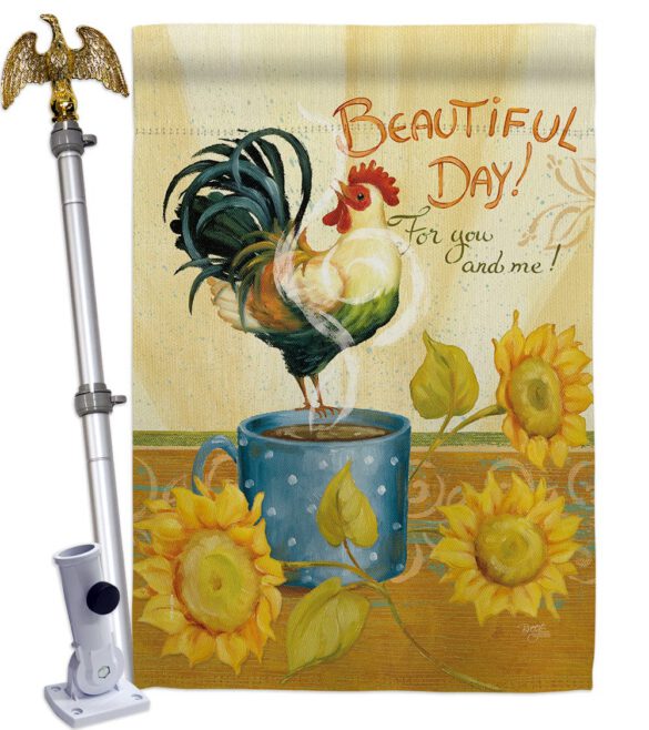 Beautiful Day Rooster - Farm Animals Nature Vertical Impressions Decorative Flags HG110133 Made In USA - Image 9