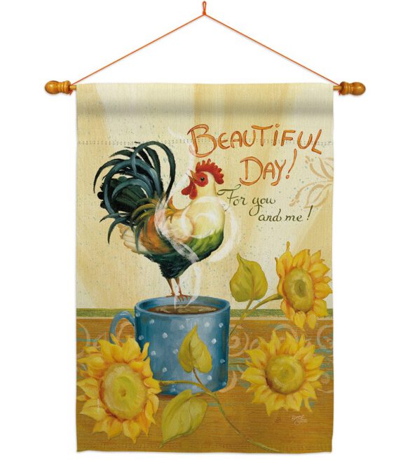 Beautiful Day Rooster - Farm Animals Nature Vertical Impressions Decorative Flags HG110133 Made In USA - Image 10