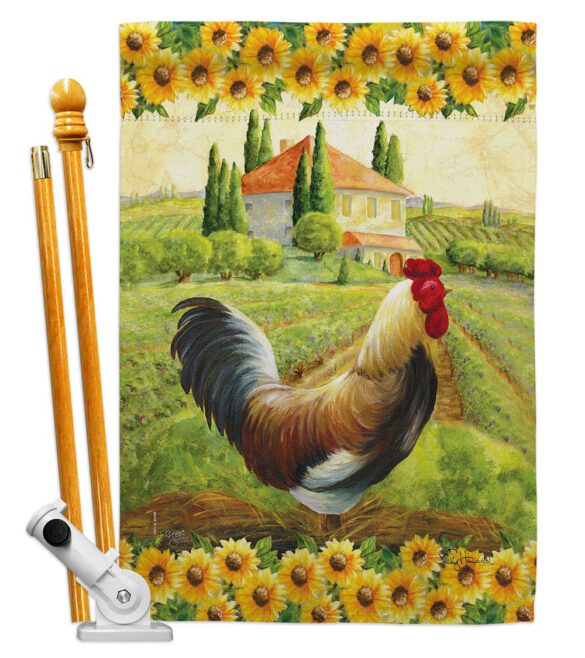 Country Rooster - Farm Animals Nature Vertical Impressions Decorative Flags HG110139 Made In USA - Image 5