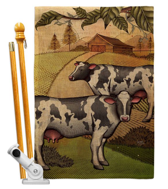 Cattles - Farm Animals Nature Vertical Impressions Decorative Flags HG110273 Made In USA - Image 15