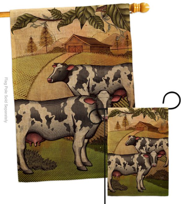 Cattles - Farm Animals Nature Vertical Impressions Decorative Flags HG110273 Made In USA - Image 13