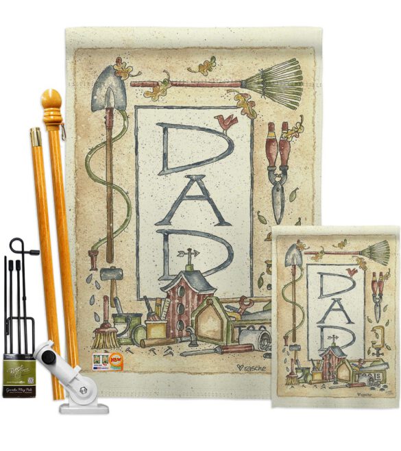 Dad Border - Father's Day Summer Vertical Impressions Decorative Flags HG115083 Made In USA - Image 6