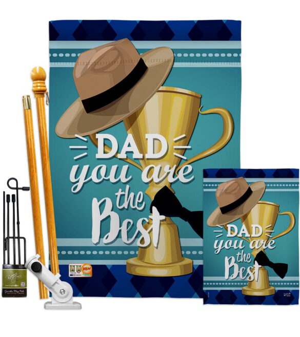 Dad You are the Best - Father's Day Summer Vertical Impressions Decorative Flags HG137048 Made In USA - Image 6