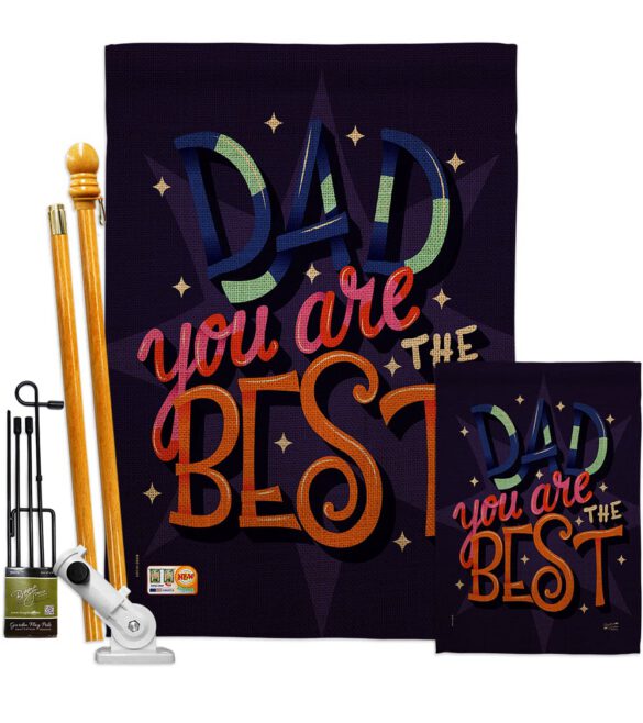 Dad Are Best - Father's Day Summer Vertical Impressions Decorative Flags HG137183 Made In USA - Image 6