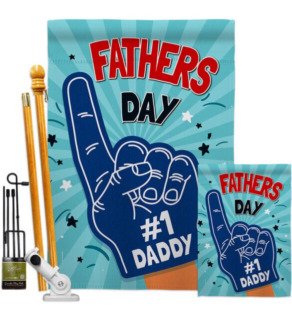 #1 Daddy - Father's Day Summer Vertical Impressions Decorative Flags HG137350 Made In USA - Image 7