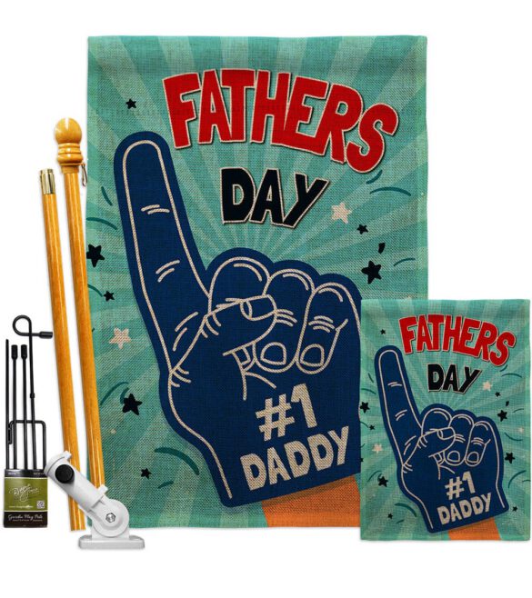 #1 Daddy - Father's Day Summer Vertical Impressions Decorative Flags HG137350 Made In USA - Image 17