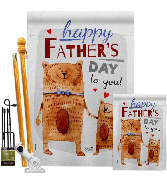 Daddy Bear - Father's Day Summer Vertical Impressions Decorative Flags HG137479 Made In USA - Image 6